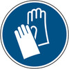 ISO Safety Sign - Wear protective gloves - Ø200mm PP